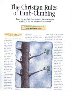 The Christian rules of limb-climbing