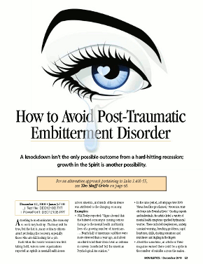 How to Avoid Post-Traumatic Embitterment Disorder