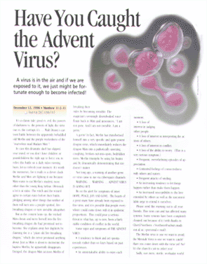 Have you caught the Advent virus?