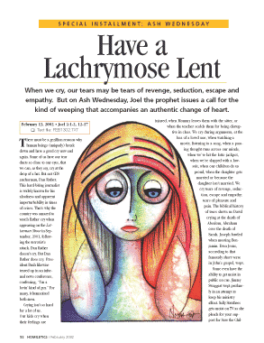 Have a Lachrymose Lent