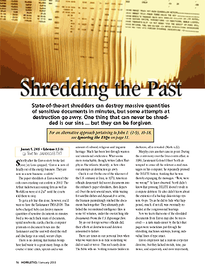 Shredding the Past