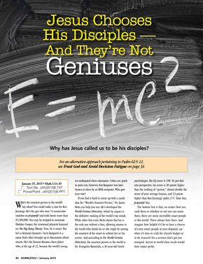Jesus Chooses His Disciples -- and They're Not Geniuses