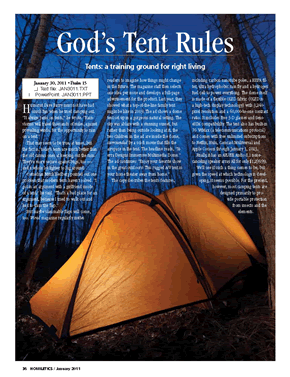 God’s Tent Rules
