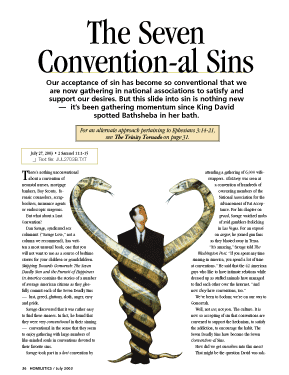 The Seven Convention-al Sins