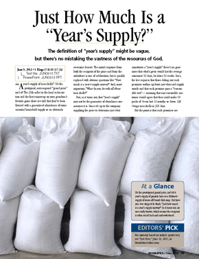 Just How Much Is a "Year's Supply?"