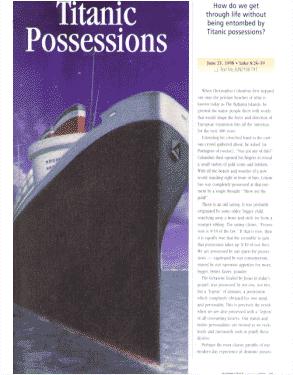 Titanic Possessions