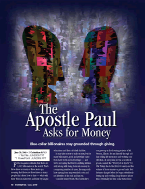 The Apostle Paul Asks for Money