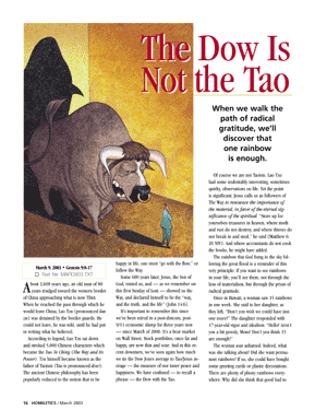 The Dow Is Not the Tao