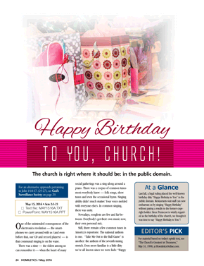 Happy Birthday to You, Church!