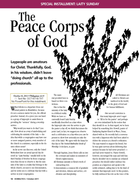 The Peace Corps of God