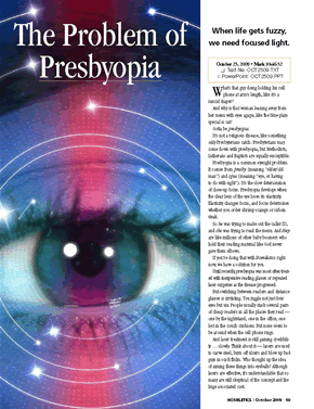 The Problem of Presbyopia