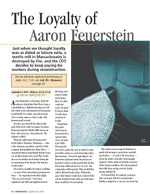 The Loyalty of Aaron Feuerstein