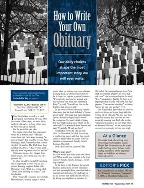 How to Write Your Own Obituary